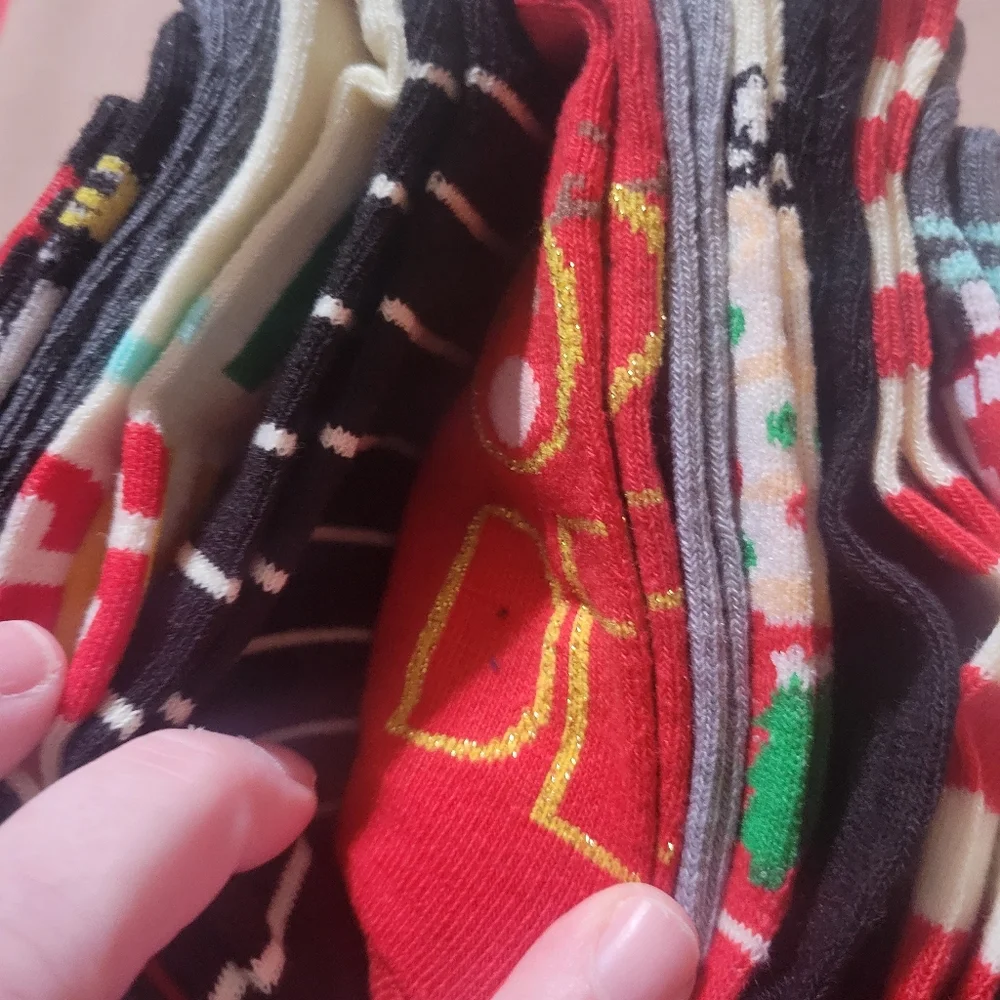 10 Pairs Womens NEW Christmas Socks  Womens Stocking Stuffer No Shows‎ A15